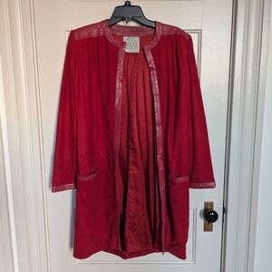 Saks Fifth Avenue Red Leather Jacket